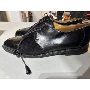 Mezlan Metisse Genuine Alligator Shoes 10.5 Black